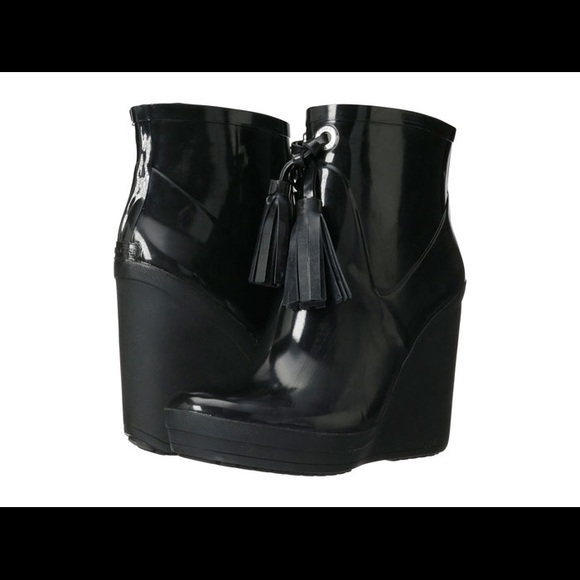 Coach Wedged Rain Boots (unworn) size 9